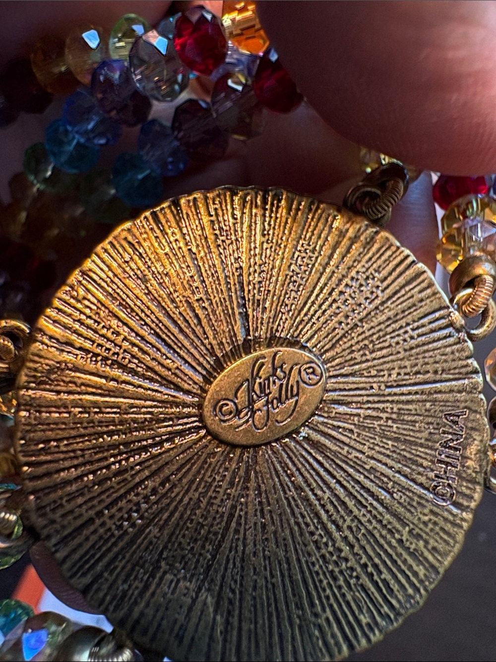 Kirk's Folly Multicolor Beaded Moon Face Bracelet - Picture 4 of 5
